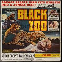 7v022 BLACK ZOO 6sh '63 cool horror image of fang and claw killers stalking the city streets!
