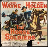 7v059 HORSE SOLDIERS 6sh '59 art of U.S. Cavalrymen John Wayne & William Holden, John Ford