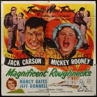 7v074 MAGNIFICENT ROUGHNECKS 6sh '56 Jack Carson, Mickey Rooney & Nancy Gates in oil fields!