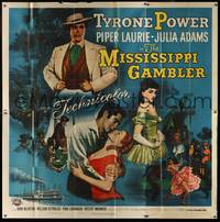 7v078 MISSISSIPPI GAMBLER 6sh '53 Tyrone Power's game is fancy women like Piper Laurie!