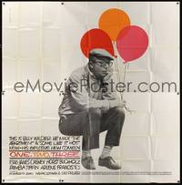 7v090 ONE TWO THREE 6sh '62 huge image of director Billy Wilder holding Saul Bass balloons!