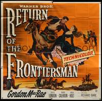 7v097 RETURN OF THE FRONTIERSMAN 6sh '50 art of Gordon MacRae on horseback grabbing Julie London!