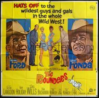 7v099 ROUNDERS 6sh '65 Glenn Ford, Henry Fonda, sexy Sue Ane Langdon & Hope Holiday, different!