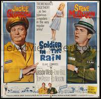 7v102 SOLDIER IN THE RAIN 6sh '64 close-ups of misfit soldiers Steve McQueen & Jackie Gleason!