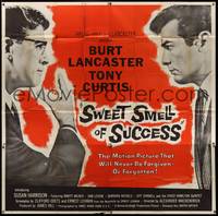7v109 SWEET SMELL OF SUCCESS 6sh '57 Burt Lancaster as J.J. Hunsecker,Tony Curtis as Sidney Falco