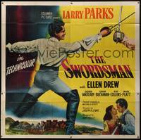7v111 SWORDSMAN 6sh '47 swashbuckler Larry Parks close up + romancing Ellen Drew!