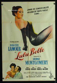 7v353 LULU BELLE Argentinean '48 full-length art of sexy Dorothy Lamour & w/George Montgomery!