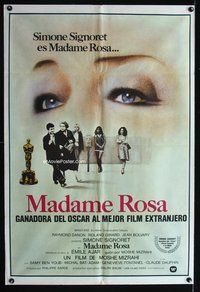 7v355 MADAME ROSA Argentinean '78 La vie devant soi, cool artwork of Simone Signoret, French!