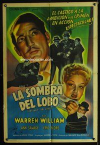 7v384 PASSPORT TO SUEZ Argentinean '43 Warren William as The Lone Wolf blasts a spy ring!