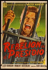 7v394 RIOT IN CELL BLOCK 11 Argentinean '54 directed by Don Siegel, Sam Peckinpah, different art!