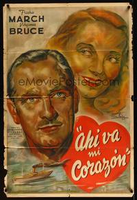 7v403 THERE GOES MY HEART Argentinean R47 best art of Fredric March & Virginia Bruce by Venturi!