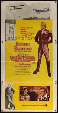 7v635 GREAT WALDO PEPPER Aust 3sh '75 George Roy Hill, Robert Redford, Susan Sarandon, different!