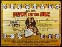 7v157 DEATH ON THE NILE British quad '78 different image of Peter Ustinov, Agatha Christie