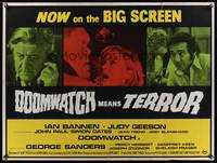 7v163 DOOMWATCH British quad '72 Ian Bannen, Judy Geeson, sci-fi, Island of the Ghouls!