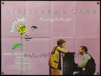 7v177 FUNNY LADY British quad '75 Barbra Streisand watches James Caan play piano!