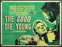 7v181 GOOD DIE YOUNG British quad '54 sexy Gloria Grahame's weapons are burning lips & hot lead!