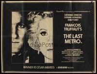 7v198 LAST METRO British quad '80 Catherine Deneuve, Gerard Depardieu, Francois Truffaut