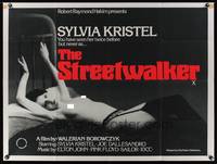 7v210 MARGIN British quad '76 close up of sexy naked Sylvia Kristel, The Streetwalker!