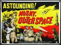 7v215 MUTINY IN OUTER SPACE British quad '64 astounding adventure from moon's center, different!