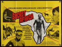 7v235 SECRET AFRICA British quad '69 Africa Segreta, documentary, great images of natives!