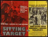 7v241 SITTING TARGET/GANG THAT COULDN'T SHOOT STRAIGHT British quad '70s Oliver Reed, Jerry Orbach