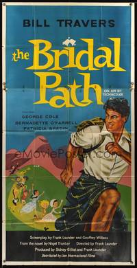 7v737 MATING TIME English 3sh '59 wacky artwork of Bill Travers chased by women, The Bridal Path!