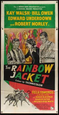 7v806 RAINBOW JACKET English 3sh '54 art of Kay Walsh, Bill Owen, Edward Underdown & horse racing!