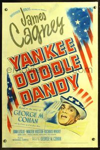 7w269 YANKEE DOODLE DANDY linen 1sh '42 James Cagney classic patriotic biography of George M. Cohan
