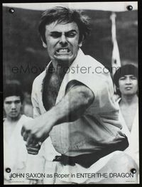 7x417 ENTER THE DRAGON commercial poster '73 John Saxon in action in kung fu classic!