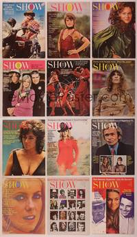 7x013 LOT OF 12 SHOW MAGAZINES mags '71-'72 hippie Bette Davis, Jane Fonda on war, Julie Christie!
