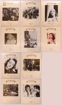 7x010 LOT OF 10 TEXAS MOVIE PEOPLE DISPLAYS miscellaneous c2000 Joan Crawford, Darnell, Fairchild!