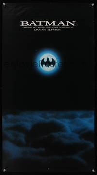 7x080 BATMAN special poster '89 directed by Tim Burton, Danny Elfman, cool image of logo!