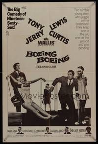 7x092 BOEING BOEING special poster '65 Curtis & Jerry Lewis in the comedy of nineteen sexty-sex!
