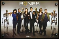 7x093 BONES special 11x17 '05 TV crime drama, cool image of cast & skeletons!