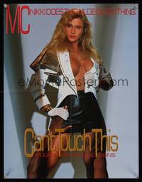 7x445 CAN'T TOUCH THIS special video poster '91 sexy barely clothed MC Nikki!