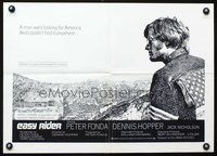 7x138 EASY RIDER special 17x24 '69 classic image of biker Peter Fonda, directed by Dennis Hopper!