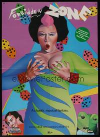 7x161 FORBIDDEN ZONE video special poster '84 Herve Villechaize, Danny Elfman, art by Busacca!