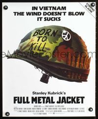 7x163 FULL METAL JACKET advance special 17x21 '87 Stanley Kubrick bizarre Vietnam War movie!