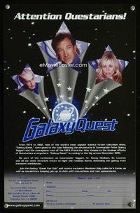 7x164 GALAXY QUEST teaser special 11x17 '99 Tim Allen, Sigourney Weaver, Star Trek sci-fi spoof!