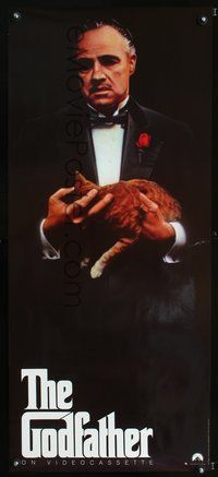 7x452 GODFATHER special video R91Francis Ford Coppola, classic image of Marlon Brando holding cat!