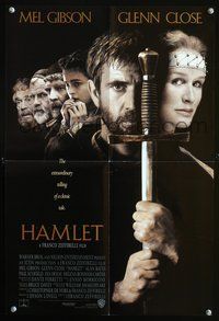 7x176 HAMLET special 14x20 '90 Mel Gibson, Glenn Close, Helena Bonham Carter, William Shakespeare!