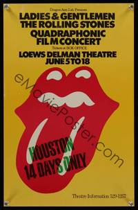 7x205 LADIES & GENTLEMEN THE ROLLING STONES special poster '73 great artwork of giant tongue!