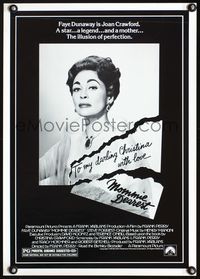 7x228 MOMMIE DEAREST special 17x24 '81 great image of Faye Dunaway as Joan Crawford!