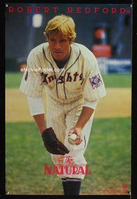 7x234 NATURAL special 21x32 '84 cool image of pitcher Robert Redford, baseball!