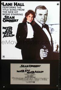 7x235 NEVER SAY NEVER AGAIN special poster '83 Sean Connery as James Bond 007, singer Lani Hall!
