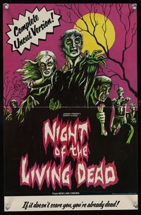 7x240 NIGHT OF THE LIVING DEAD special poster R78 George Romero zombie classic, cool art!
