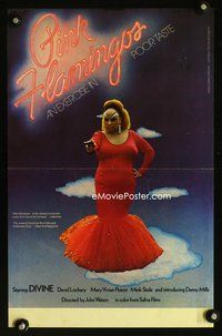 7x253 PINK FLAMINGOS 11x17 '72 Divine, Mink Stole, John Waters' classic exercise in poor taste!