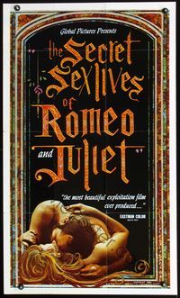 7x287 SECRET SEX LIVES OF ROMEO & JULIET special poster '68 Shakespeare & sexploitation!