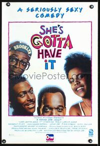 7x292 SHE'S GOTTA HAVE IT video special 19x28 '86 A Spike Lee Joint, Tracy Camila Johns, Cowell art