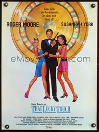 7x342 THAT LUCKY TOUCH special 18x24 '75 Roger Moore w/sexy girls and roulette wheel!